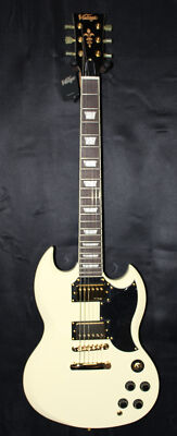Vintage VS6 ReIssued Electric Guitar ~ Vintage White/Gold Hardware