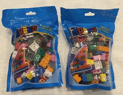 NEW Lot of 2 STRICTLY BRIKS Building Bricks Classic Brik 156-Piece Lego Toy Sets