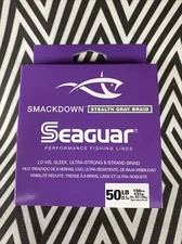 Seaguar Smackdown 50lb Braid Stealth Gray 150yds - 8 Strand - FAST SHIPPING!!!!