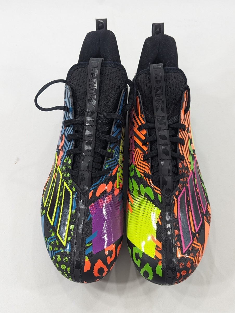 New No Box Adidas Adizero Mismatch Football Cleats Black New No Box Adidas Adizero Mismatch Football Cleats Black