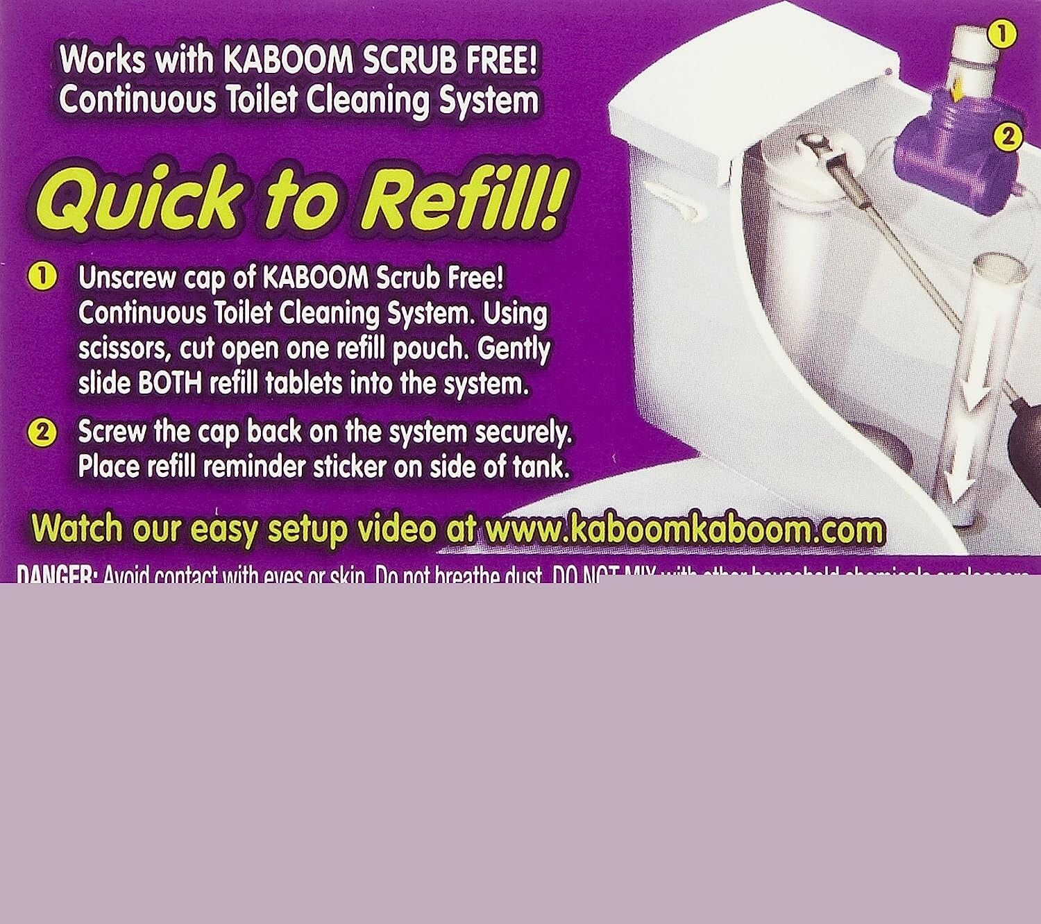 Kaboom Scrub Free! Continuous Clean Toilet Cleaning Refill Tablets 2