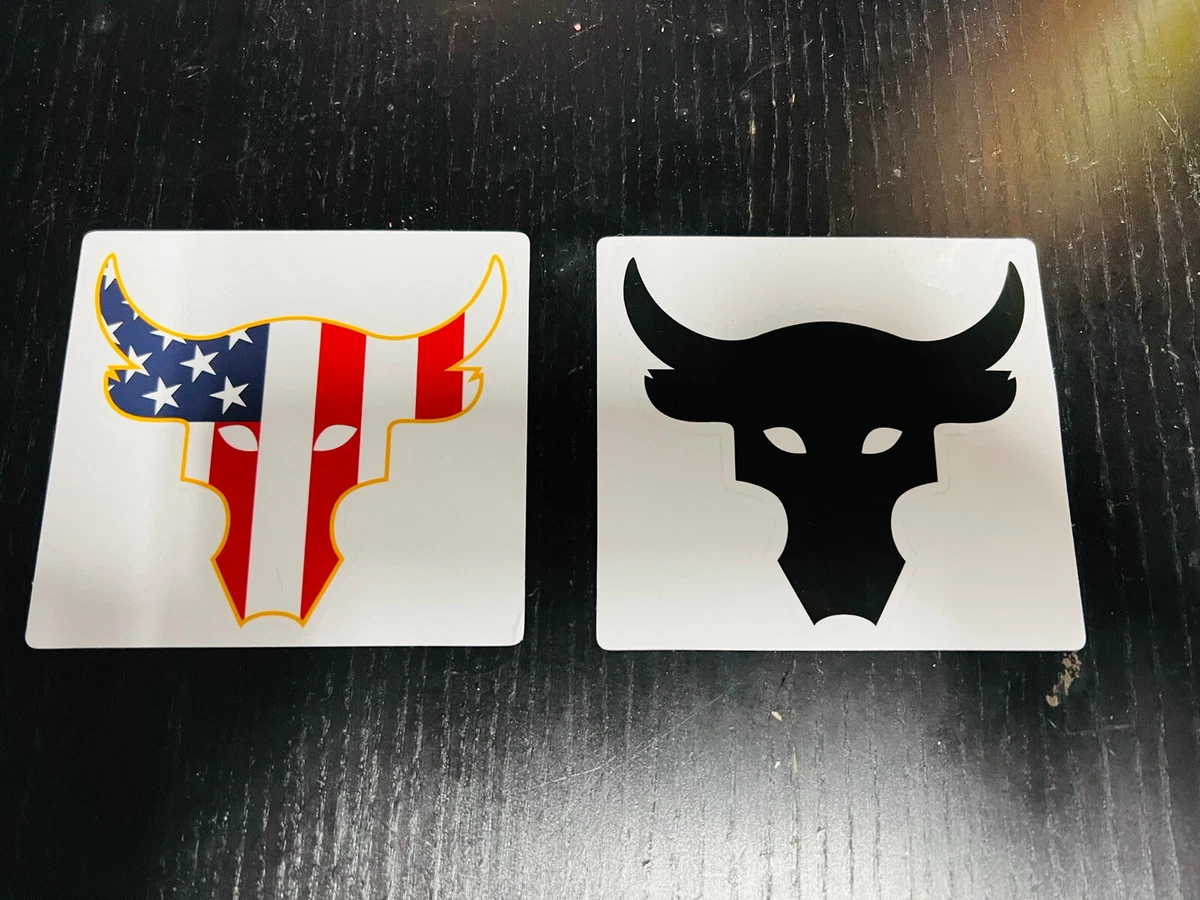 Under Armour Project Rock Brahma Bull Flag Logo Sticker 4x4.3 Graphic Set | eBay