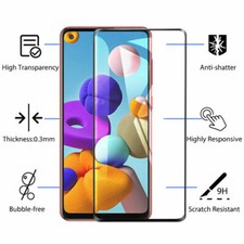 Full Cover Tempered Glass Screen Protector For Samsung Galaxy A11 A21 A21S A71