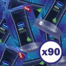 90 x VASELINE Men Body Lotion  Non-Greasy Skin Moisturiser Sachets  Joblot