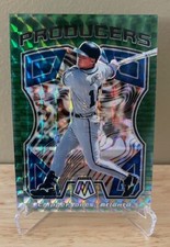 Chipper Jones 2021 Panini Mosaic Green Prism Producers P7