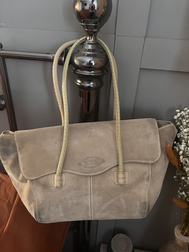 Tods Bag Authentic Vintage Suede Soft Leather French With Tods Card - 第 1/9 張圖片