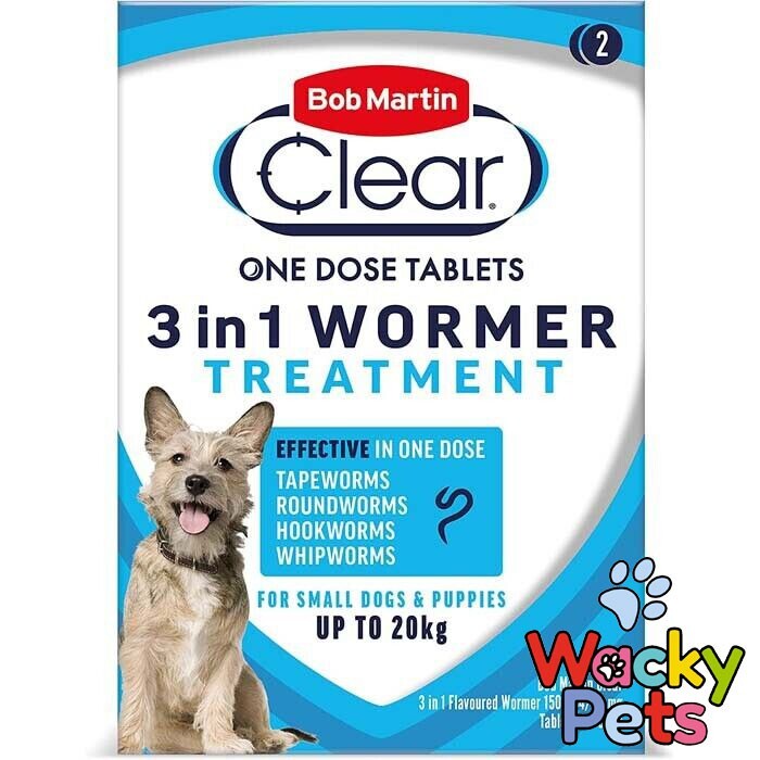 DOG WORMER Bob Martin Clear Worming Tablets for DOGS Tablet