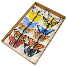 Berfutall-Artificial Feather 3D Butterfly Party Decorations Set of 12 with Cl...