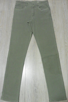 FAHERTY MENS 31 X 33 TALL 31T PANTS STRETCH TERRY JEANS GREEN SLIM SKINNY FIT
