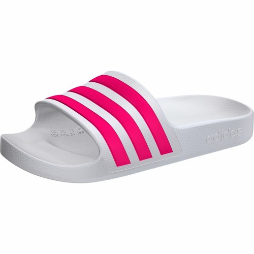 Adidas Adilette Aqua K Women Children Beach Shoes Slippers White Magenta  EF1748 | eBay
