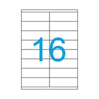 400 Etiketten 105X35Mm 25 Blatt A4 Luma Vielzweck-Etiketten Weiss 105X35