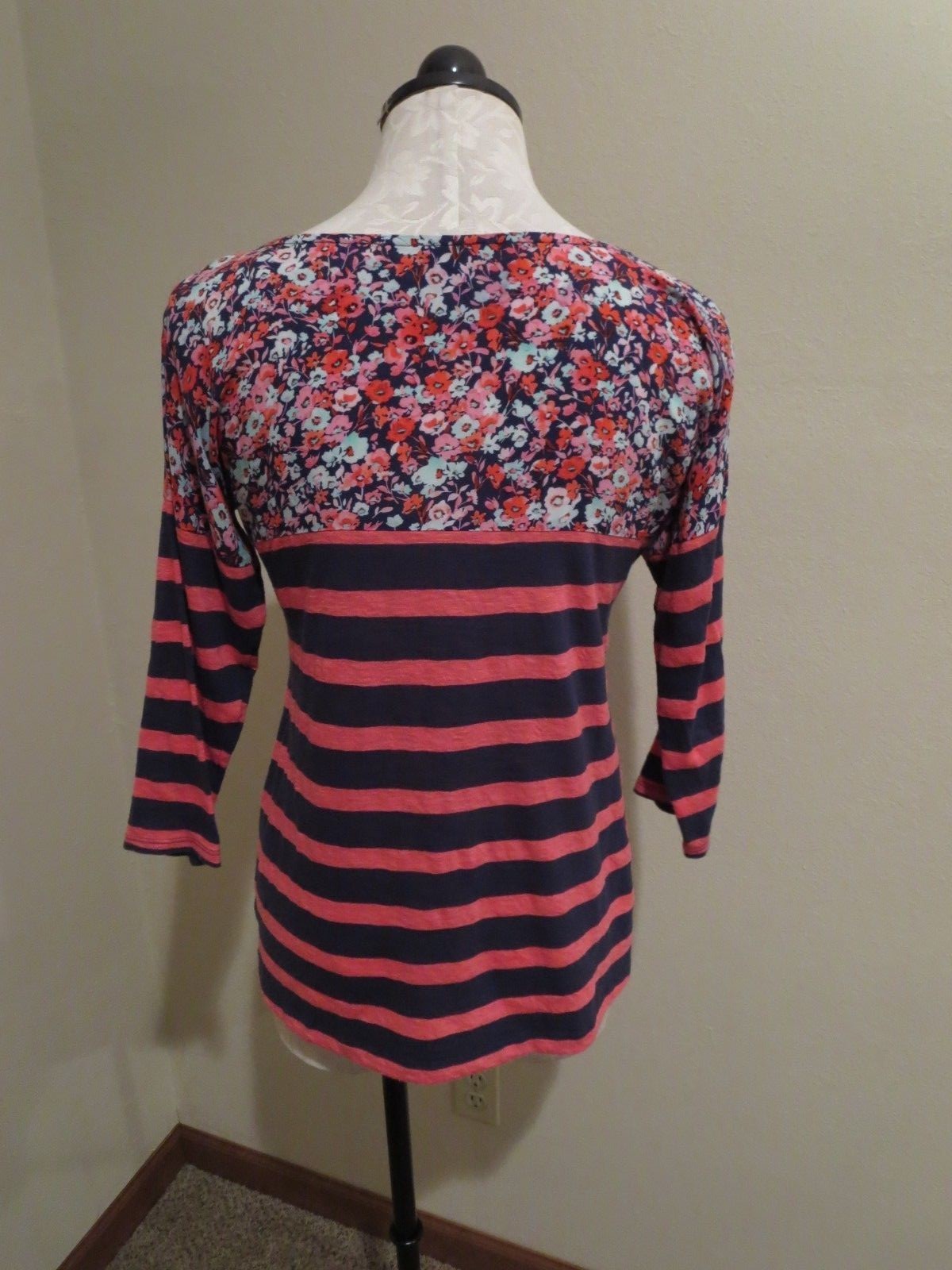 Anthropologie Postmark Split Stripes Pullover flo… - image 3