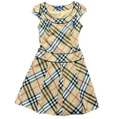 BURBERRY BLUE LABEL wool Check knee length Dress Size S women ladies | eBay BURBERRY BLUE LABEL wool Check knee length Dress Size S women ladies | eBay