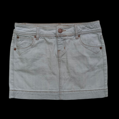 SO Wear It Declare It Light Wash Denim Jean Mini Skirt Junior Size 3 VTG 90s