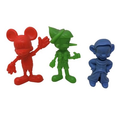 Louis MARX Disney vintage Plastic Figures Mickey Mouse Pinocchio Dopey Lot Of 3