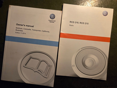 VW TRANSPORTER CARAVELLE 2010 2015 OWNERS MANUAL & RADIO HANDBOOK VOLKSWAGEN