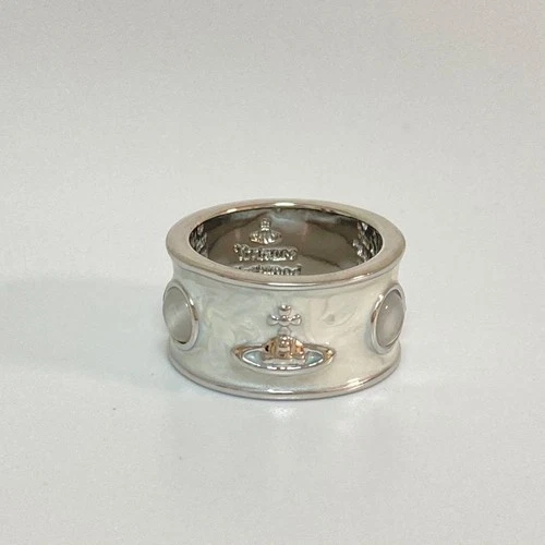Vivienne Westwood Ring Size 6.5-7 King Silver and Ivory NO BOX [EJ208