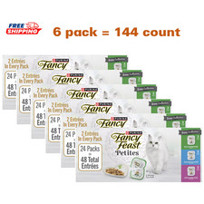6 Pack, Fancy Feast  Petites All Life Stages Cat Wet Food- Topper, 24 CT, 67.2oz