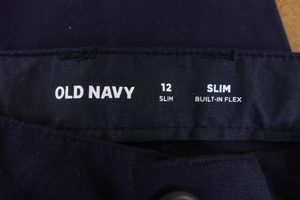 Pantalones Chinos Uniforme Escolar Calce Ajustado Flexible Integrado Azul Marino Niños 12 Nuevos con Etiquetas Foto 2 de 4