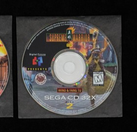 Supreme Warrior Sega CD 32X Discs 1+2 Authentic TESTED Good Condition