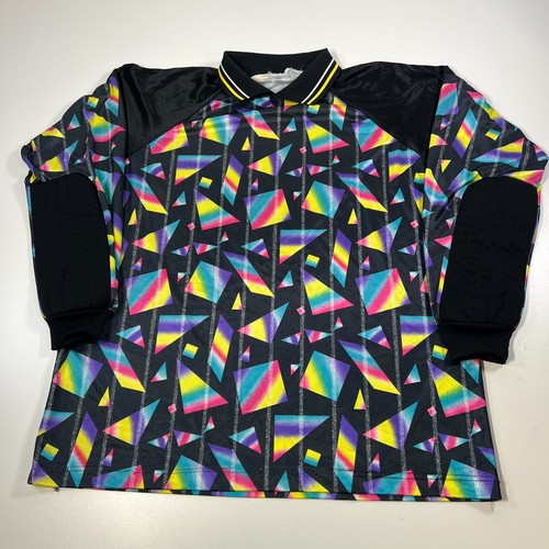 Vintage 90er Goalie Torwart Trikot Herren 2XL buntes Logo gepolstert Hergestellt in den USA - Bild 2 von 6