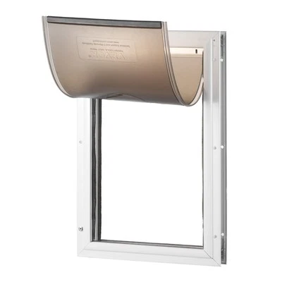 UIMOSO Pet Door for Door with Lock and Magnetic Flap System Aluminum Frame S/M/L/XL