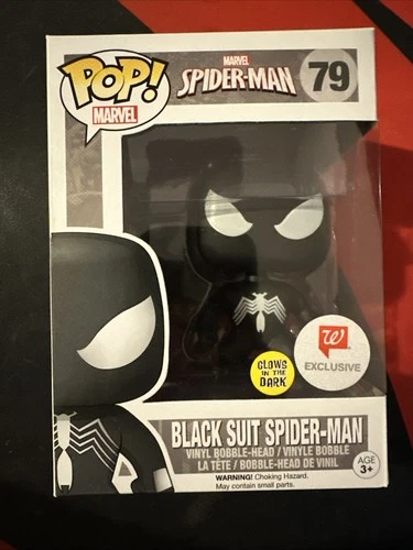 Funko Pop Marvel Spider-Man - (Black Suit) (Glow) - Walgreens exclusive