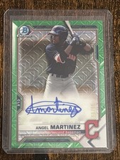 Angel Martinez 2021 Bowman Chrome Mega Box Green Mojo Refractor Auto /99 RC
