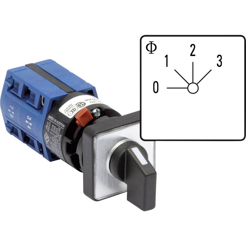 Commutateur rotatif Kraus & Naimer CG4.A241.FS2 10 A à galettes gris