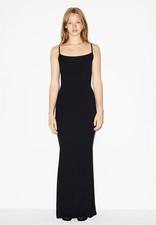 Skims Fits Everybody Long Slip Dress Onyx Black Size XLarge NWT