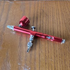Cup-Fed Air Airbrush w/ Wrench & Dropper, Model Air Brush, Red/Silver, 7cc