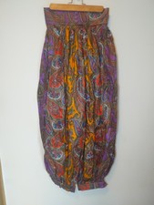 Saint Laurent Rive Gauche Late 70s Vintage Women's Paisley Harem Pants Sx 38/XS