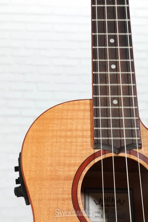 Lanikai FM-CEB Flame Maple Ukulele with Cutaway & Electronics - Baritone - Image 3 of 4