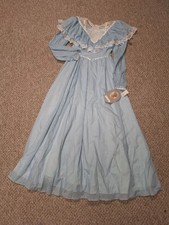 Vintage Jessica McClintock Blue Bridal Lace Dress Prairie 11 Nwt