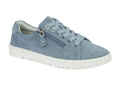 Jo & Joe Cadiz Damen Sneaker Damen Wildleder Freizeit flache Schuhe Turnschuhe babyblau