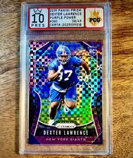 Dexter Lawrence 🟪⬛️🟪 Purple #’d  /49 RC ✨ 10/10 ✨  2019 Prizm RC Giants