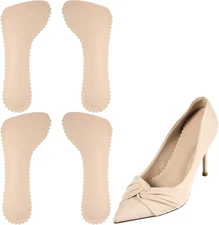 2 Pairs High Heel Inserts for Women, Invisible Adhesive Cushion Insoles Arch Sup