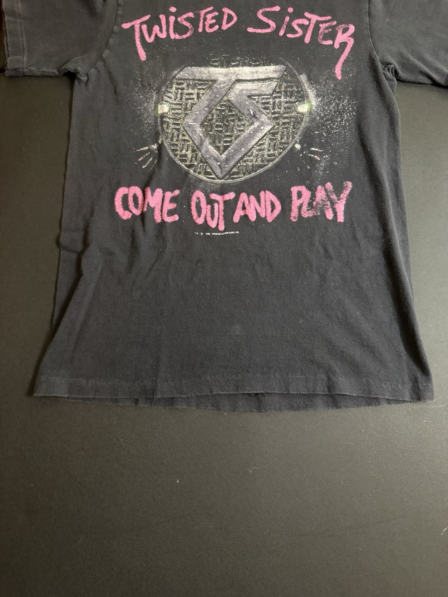 XS Vintage 80s Twister Sister Band T Shirt Heavy Metal Rock Roll Grunge Punk View 5