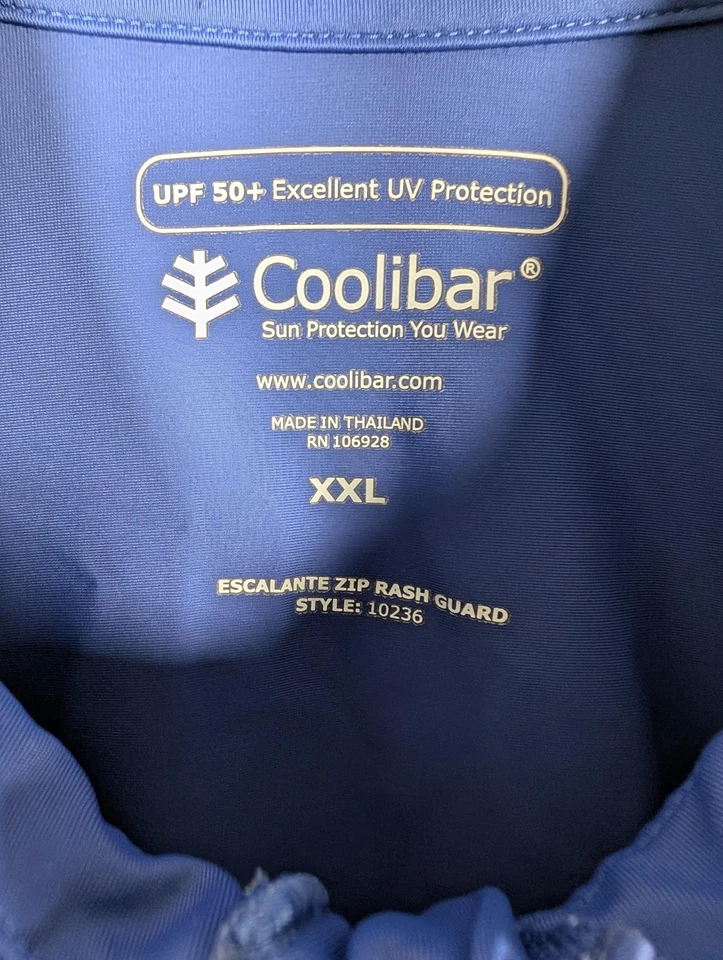 Coolibar Escalante молнии сыпь Guard рубашка женщин 2XL UPF 50 + защиты от солнца плавать - Изображение 2 из 4