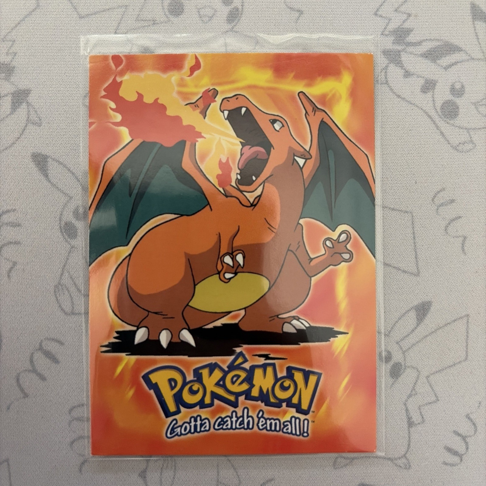 Charizard E6 of 12 Topps Movie Edition Black Logo Pokemon Card NM