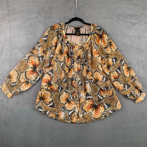 Fairy Whimsical Monarch Butterfly Blouse Size Medium Artsy