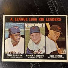 1967 Topps AL RBI Ldrs - Robinson / Killebrew / Powell #241 VG
