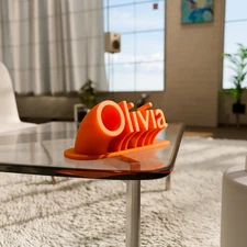 Custom 3D Printed Nameplate Personalized Desk Name Sign Holiday Gift Idea