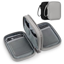 Dual Hard Drive Case Double Layers 2.5 inch External Drive Storage Carrying B...
