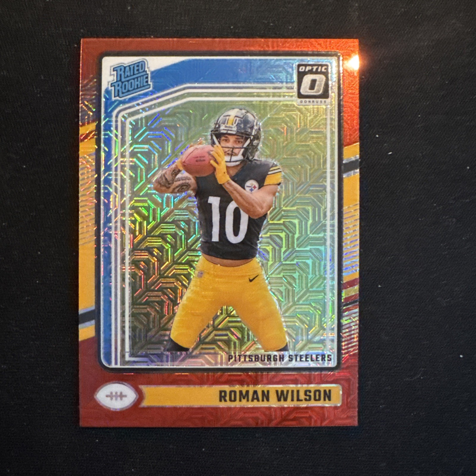 2024 Panini Donruss Optic - Rated Rookie Roman Wilson #285 Red Mojo Prizm (RC)