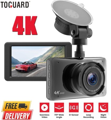 TOGUARD 3'' IPS 2160P 4K Front Dash Cam Car DVR Video Recorder Parking Monitor