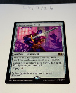 Magic the Gathering MTG Swordsman's Steel x1 Rare Karte NM/M Marvel