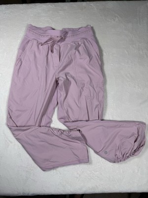 Lululemon Dance Studio Mid Rise Cropped Pant Pink Peony Size 6 Ruched Hem
