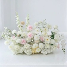 Artificial Silk Flower Row Wedding Arch Backdrop Decor 60-100cm Multi-Color