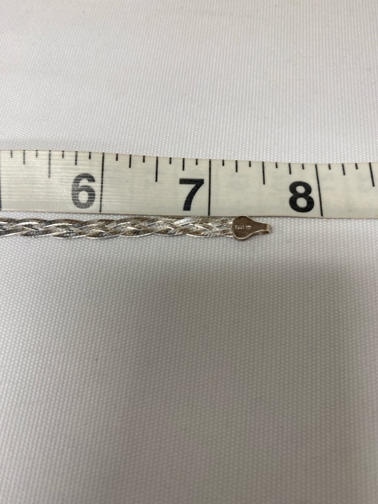 Silver Braided Bracelet - image 4